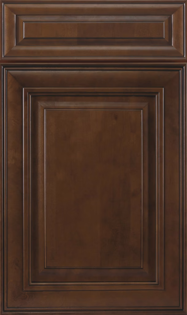 Choco cabinet door sample in deep brown finish