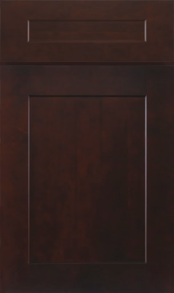 Java Coffee cabinet door sample in dark brown finish